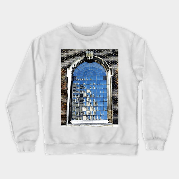 St James' Church Window, London Crewneck Sweatshirt by Ludwig Wagner